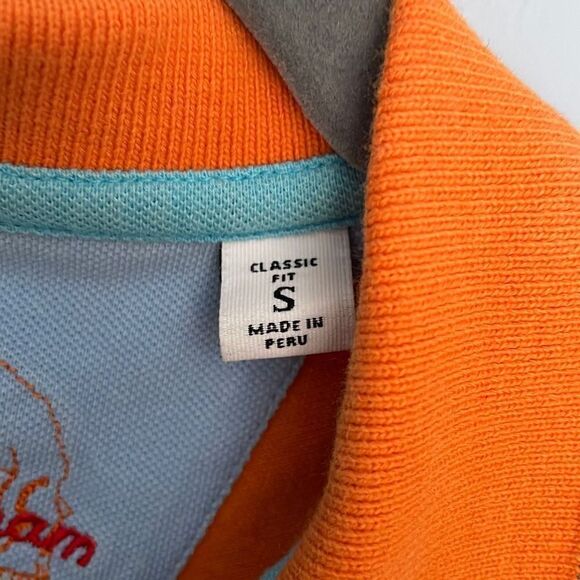 Robert Graham Clock Tower Classic Fit Polo size Small Orange - Picture 3 of 5